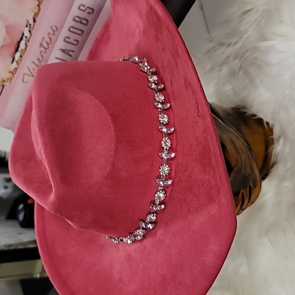 💕Pink Barbie Western Cowboy Hat with Rhinestone Band💕 - Picture 4 of 9